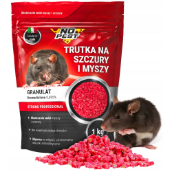 No Pest Patenrat Pellets, granulaat, Bromadiolon. rattengif, muizengif, muizenplaag, rattenplaag, verdrijving, muizenver