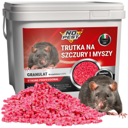 No Pest Patenrat Pellets, granulaat, Bromadiolon. rattengif, muizengif, muizenplaag, rattenplaag, verdrijving, muizenver